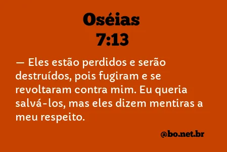 Oséias 7:13 NTLH