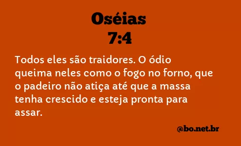 Oséias 7:4 NTLH