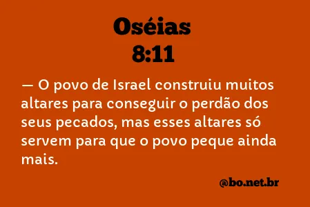 Oséias 8:11 NTLH