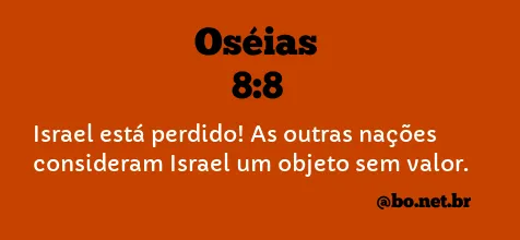 Oséias 8:8 NTLH