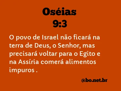 Oséias 9:3 NTLH