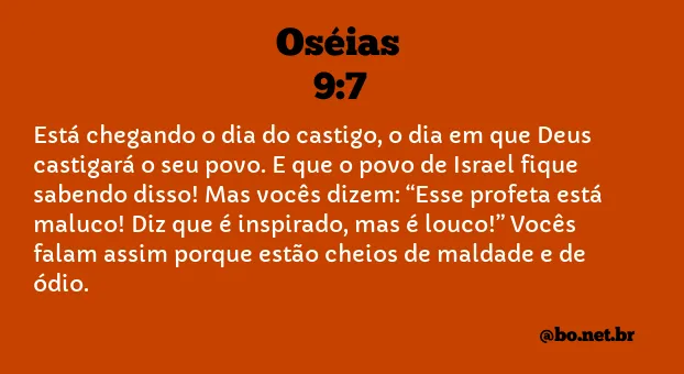 Oséias 9:7 NTLH