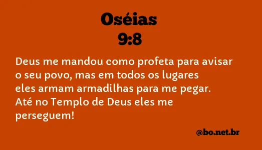 Oséias 9:8 NTLH