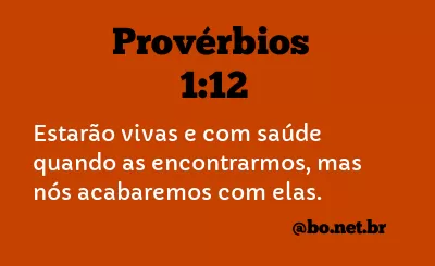 Provérbios 1:12 NTLH