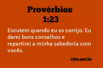 Provérbios 1:23 NTLH