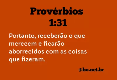 Provérbios 1:31 NTLH