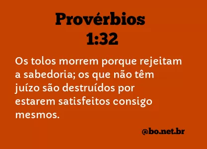 Provérbios 1:32 NTLH