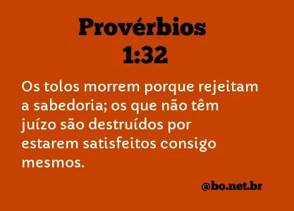 Provérbios 1:32 NTLH