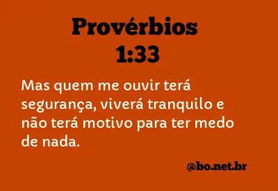 Provérbios 1:33 NTLH