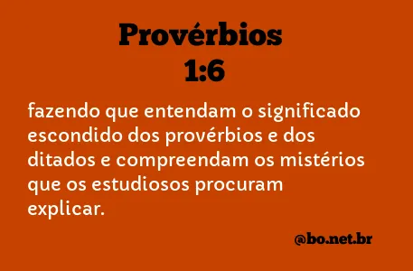 Provérbios 1:6 NTLH