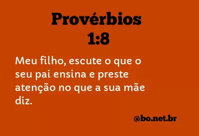 Provérbios 1:8 NTLH