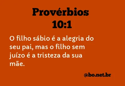 Provérbios 10:1 NTLH