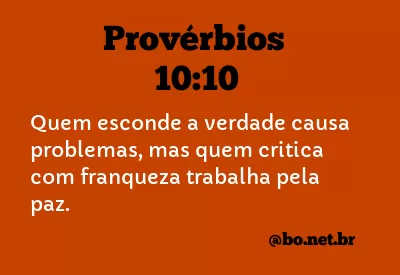 Provérbios 10:10 NTLH