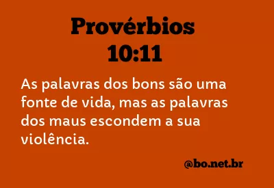 Provérbios 10:11 NTLH