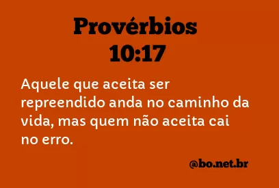 Provérbios 10:17 NTLH