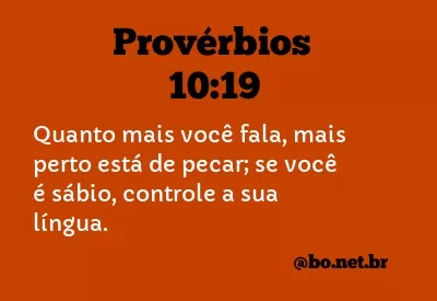 Provérbios 10:19 NTLH