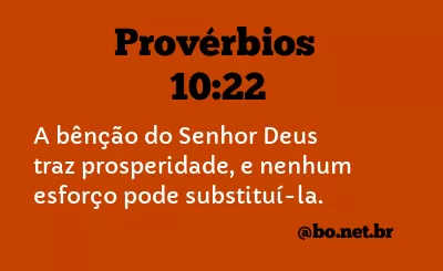 Provérbios 10:22 NTLH