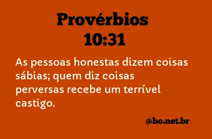 Provérbios 10:31 NTLH