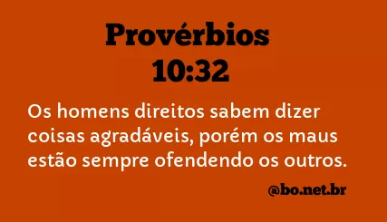 Provérbios 10:32 NTLH