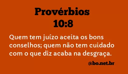 Provérbios 10:8 NTLH