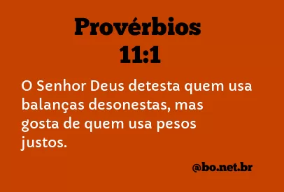 Provérbios 11:1 NTLH