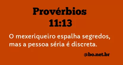Provérbios 11:13 NTLH