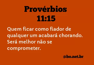 Provérbios 11:15 NTLH