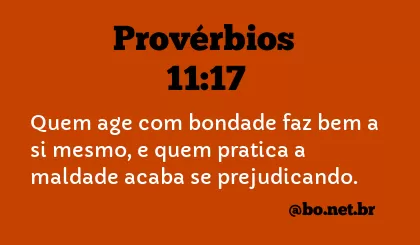 Provérbios 11:17 NTLH