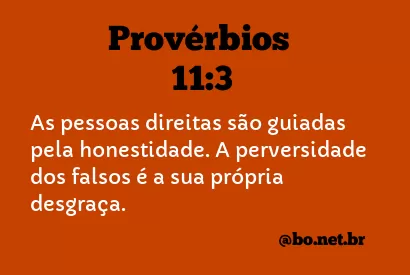 Provérbios 11:3 NTLH