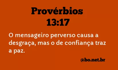 Provérbios 13:17 NTLH