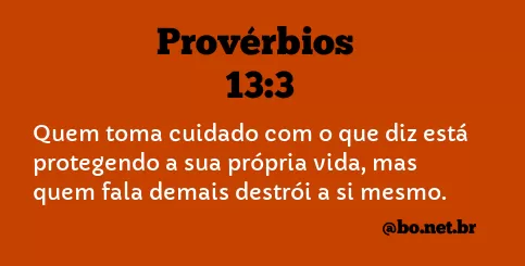 Provérbios 13:3 NTLH