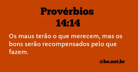 Provérbios 14:14 NTLH