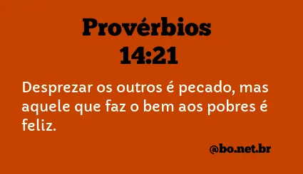 Provérbios 14:21 NTLH