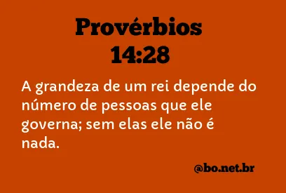 Provérbios 14:28 NTLH