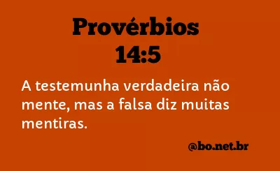Provérbios 14:5 NTLH