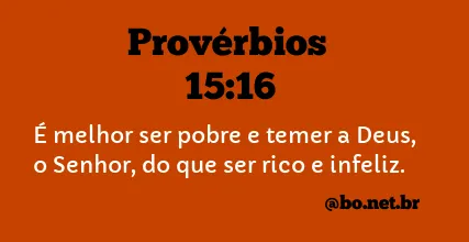 Provérbios 15:16 NTLH