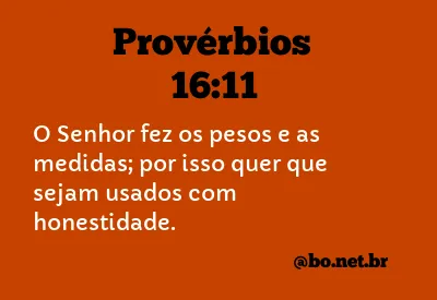 Provérbios 16:11 NTLH