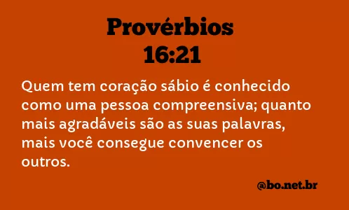 Provérbios 16:21 NTLH