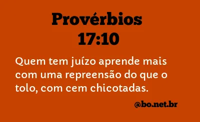 Provérbios 17:10 NTLH