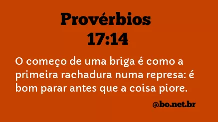 Provérbios 17:14 NTLH
