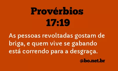 Provérbios 17:19 NTLH