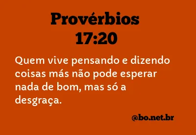 Provérbios 17:20 NTLH