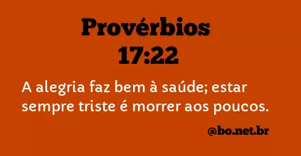 Provérbios 17:22 NTLH