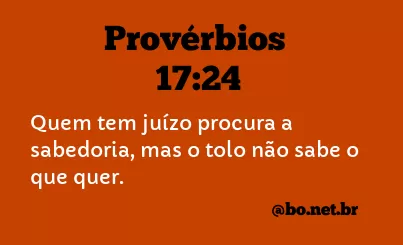 Provérbios 17:24 NTLH