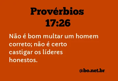 Provérbios 17:26 NTLH