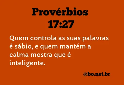 Provérbios 17:27 NTLH