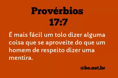 Provérbios 17:7 NTLH