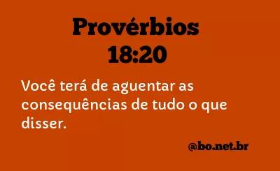 Provérbios 18:20 NTLH