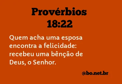 Provérbios 18:22 NTLH