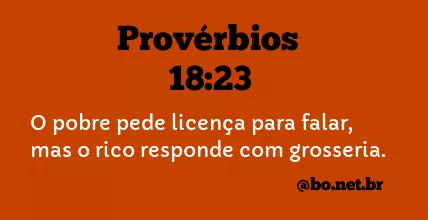 Provérbios 18:23 NTLH